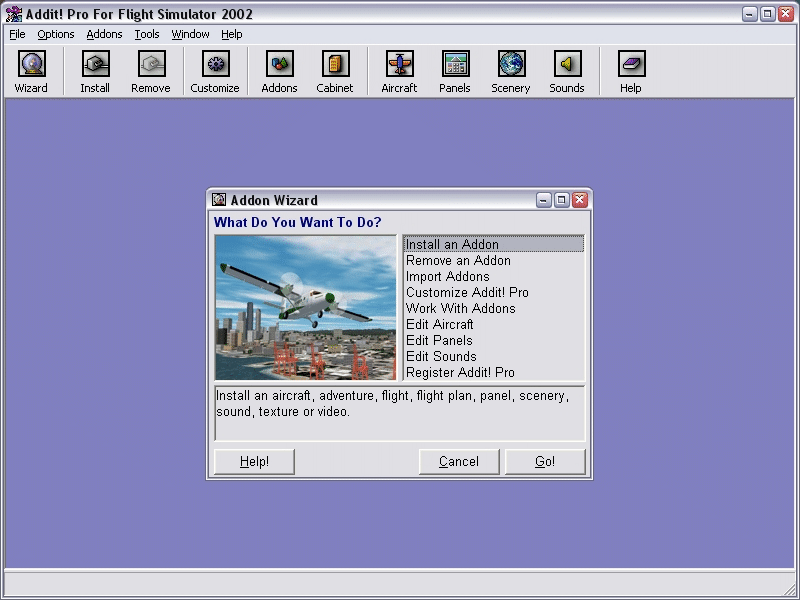 Fs2002 Utility - V5.4.1 Addit! Pro Flight image 1