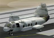 FS2002 CH-46 Helicopter model annimated image 1