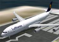FS2002 Lufthansa A340-300 D-AIGU Castrop-Rauxel image 1
