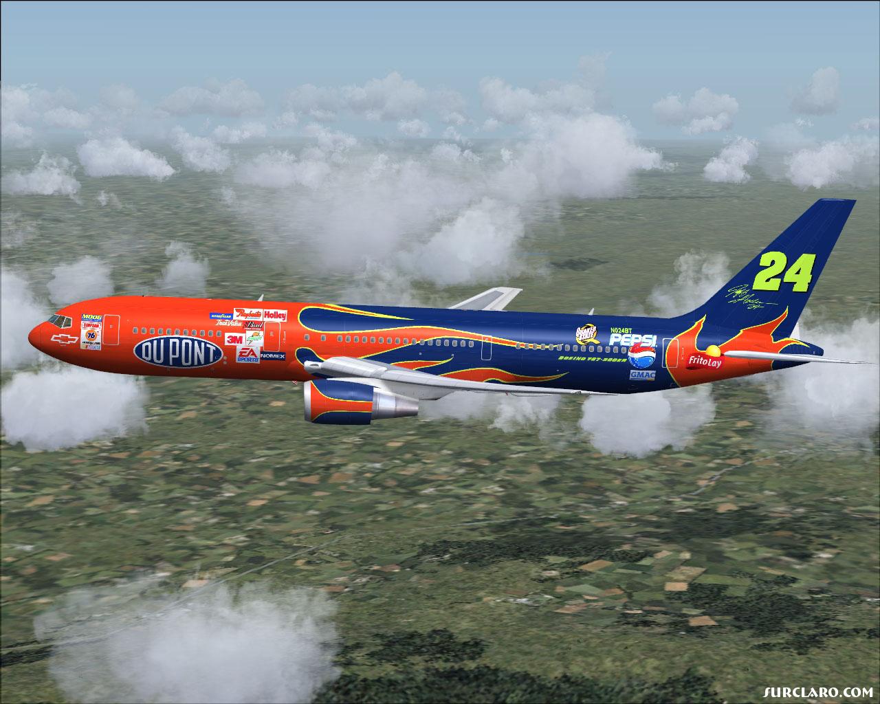 FS2004 | B-767 JEFF GORDON Colours (8643) - SurClaro Flight Simulator