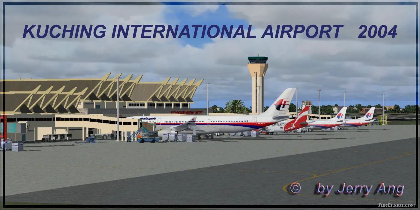 FS2004 Kuching Intl Airport KCH WBGG Main Gateway Sarawak Borneo