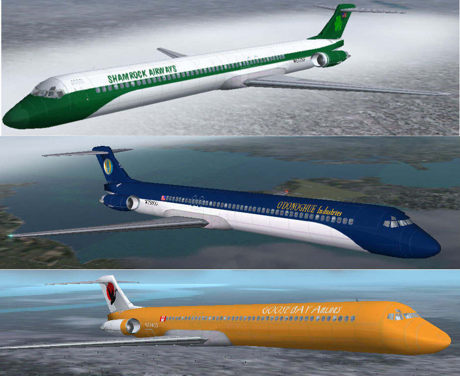 Fs2002/2004 Mcdonnell Douglas Md-83 The Mad Dog Done Up In Three Liveries: Shamrock Airway — 1