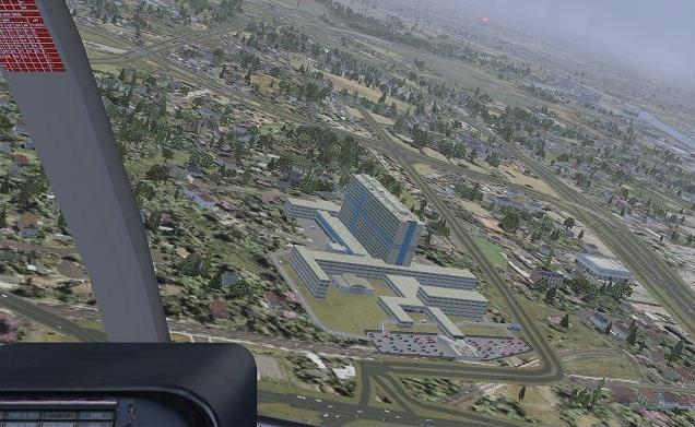 Henri Mondor Hospital (Aphp) Scenery With Helipad Location : N48.7983 E02.4503 Country : F