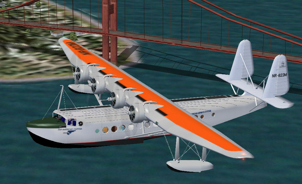 Fs2004 Sikorsky S-42 Pan American Clipper Nr-823M Sikorsky 4-Engine Flying Boat Flown By P