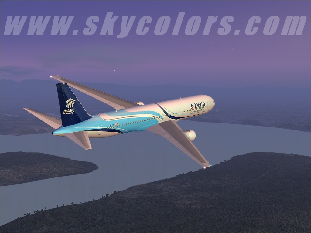 Fsx Delta Air Lines Habitat For Humanity B763 Ge Boeing 767-300, General Electric Engines, — 1