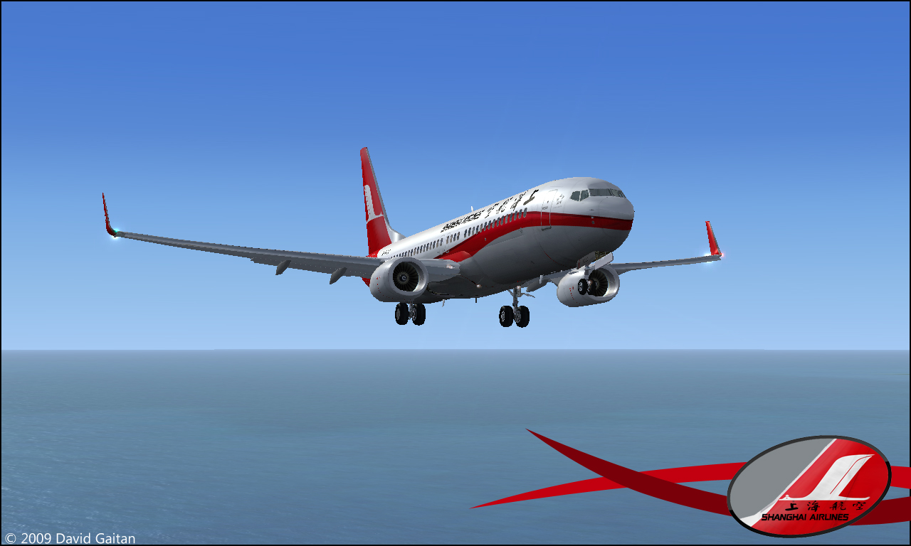 Project Opensky Shanghai Airlines 737-800 This Bundle Is (C)2009 David Gaitan Model By Pro