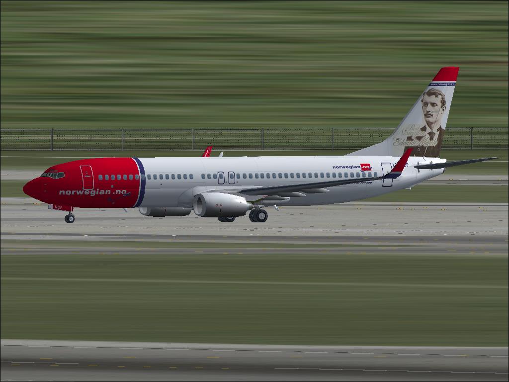 Fs2004 Norwegian Boeing 737-800, Registration Ln-Nob — 1
