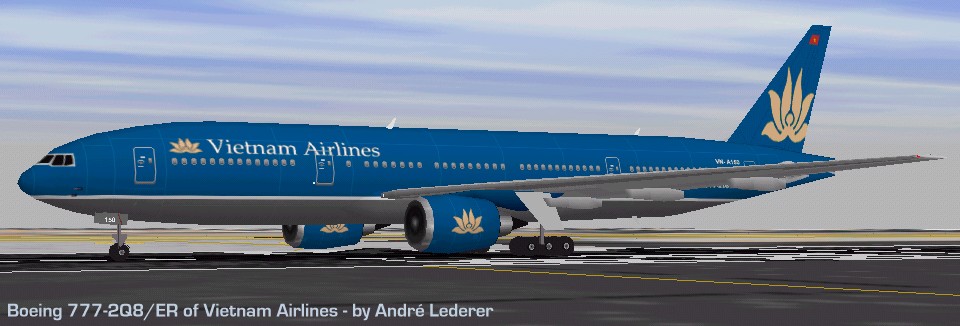 Flightsim Fs2004/Fs98/2000 Boeing 777-200Er Vietnam Airlines Boeing 777-2Q8/Er Of Vietnam — 1