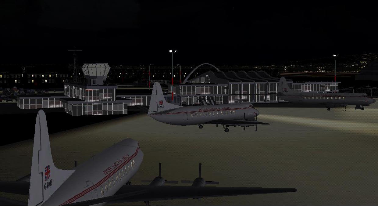 Egrf 1960 Glasgow Renfrew Renfrew Terminal, Old Terminal, Hangar And Gatehouse Scenery By — 1