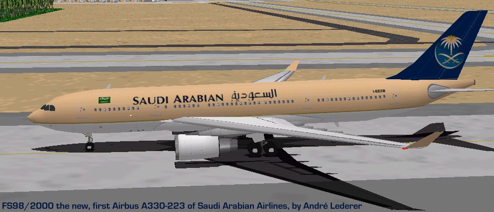Flightsim Fs2004/Fs98/2000 Aircraft Saudi Arabian Airlines A330-223 Airbus A330-223 Of Sau