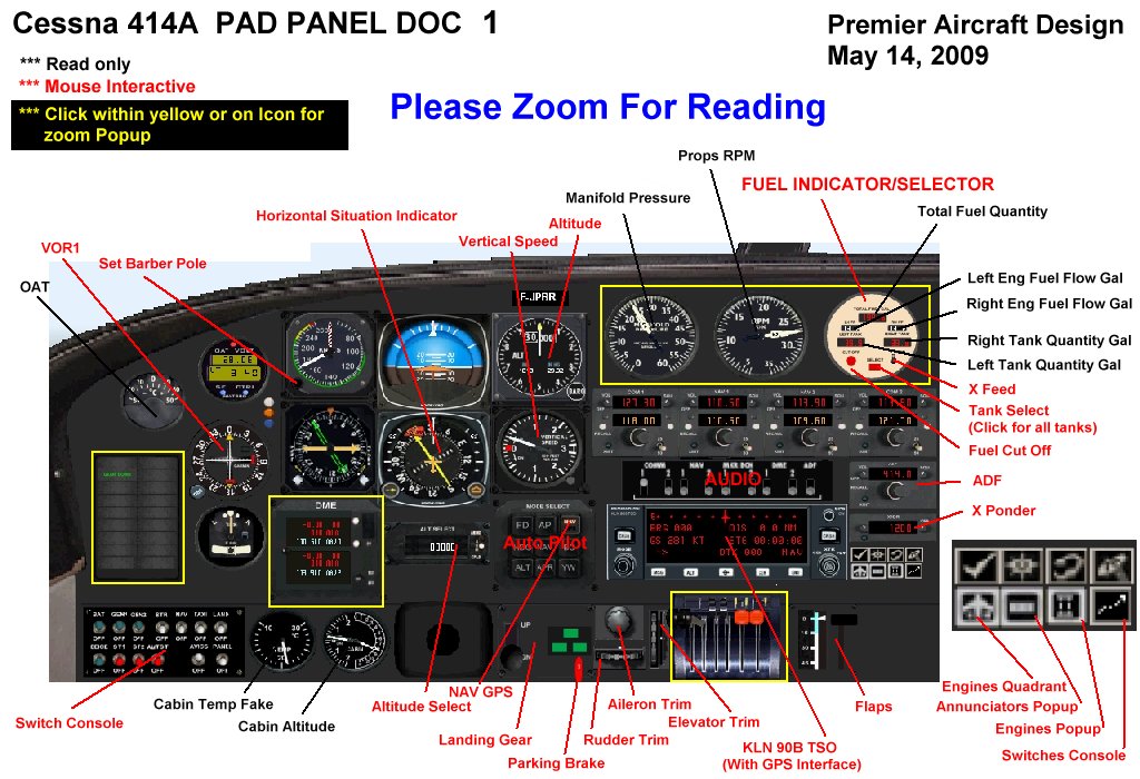 Fs2004 Cessna 414A Chancellor 6/8 Place Business And Touring Airplane — 1