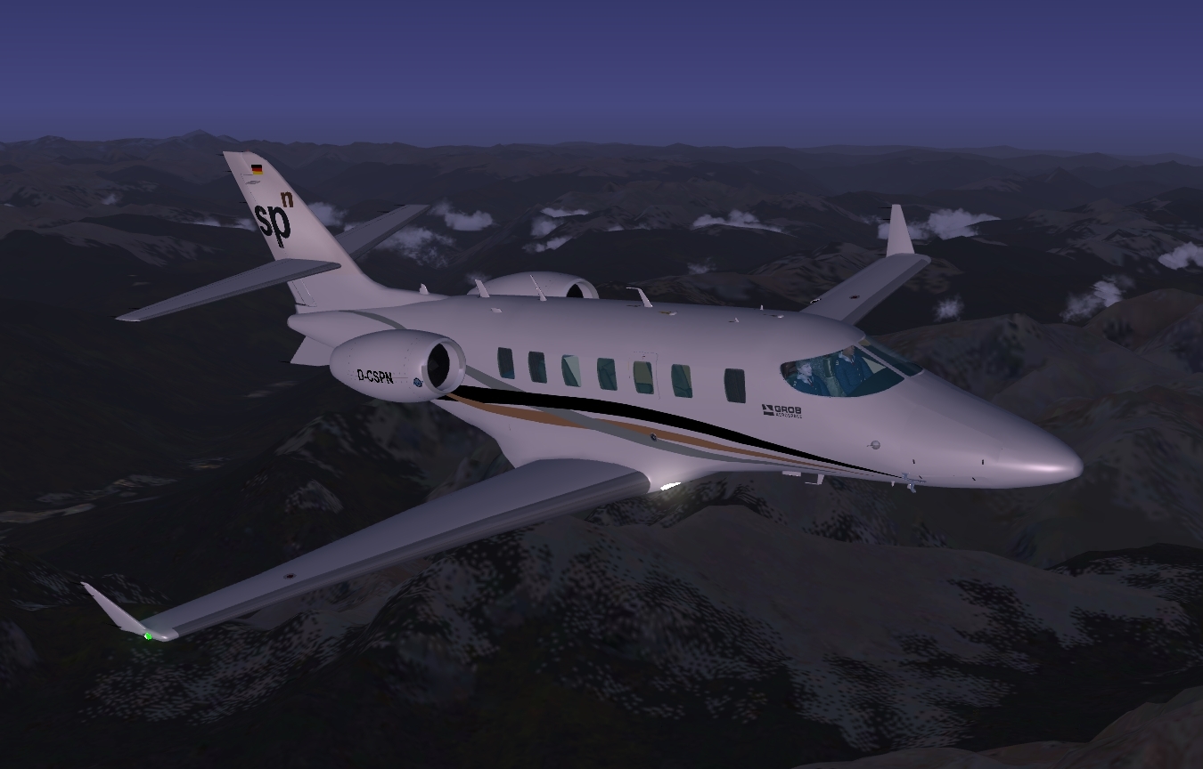 Fsx Grob Spn Utility Jet Designed For Fsx, Virtual Cockpit Only