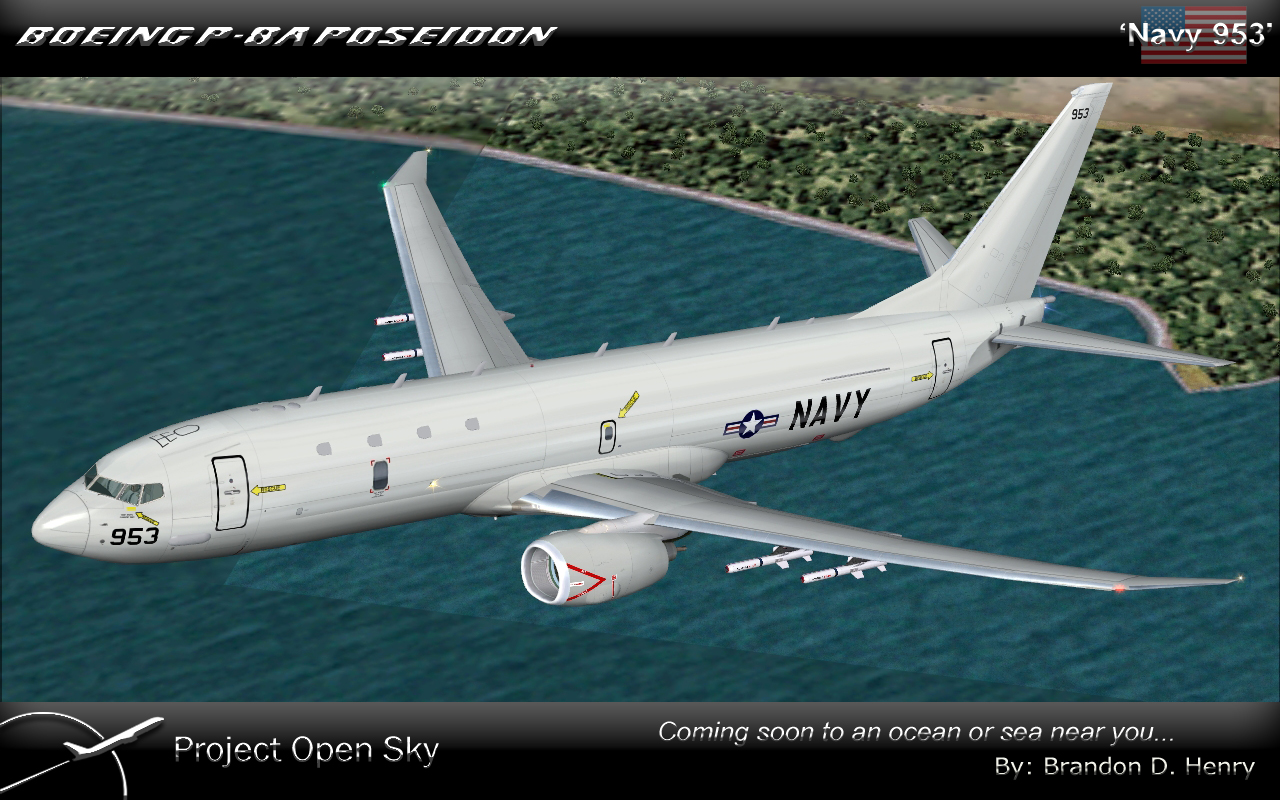 Project Opensky Boeing P8A Poseidon For Fs2004 Exclusively United States Navy Rollout Sche — 1