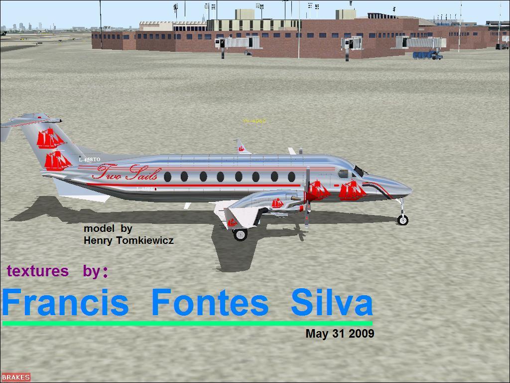 Fs2004 Beechcraft 1900D Beechcraft 1900D In Glorious Chrome Fuselage — 1