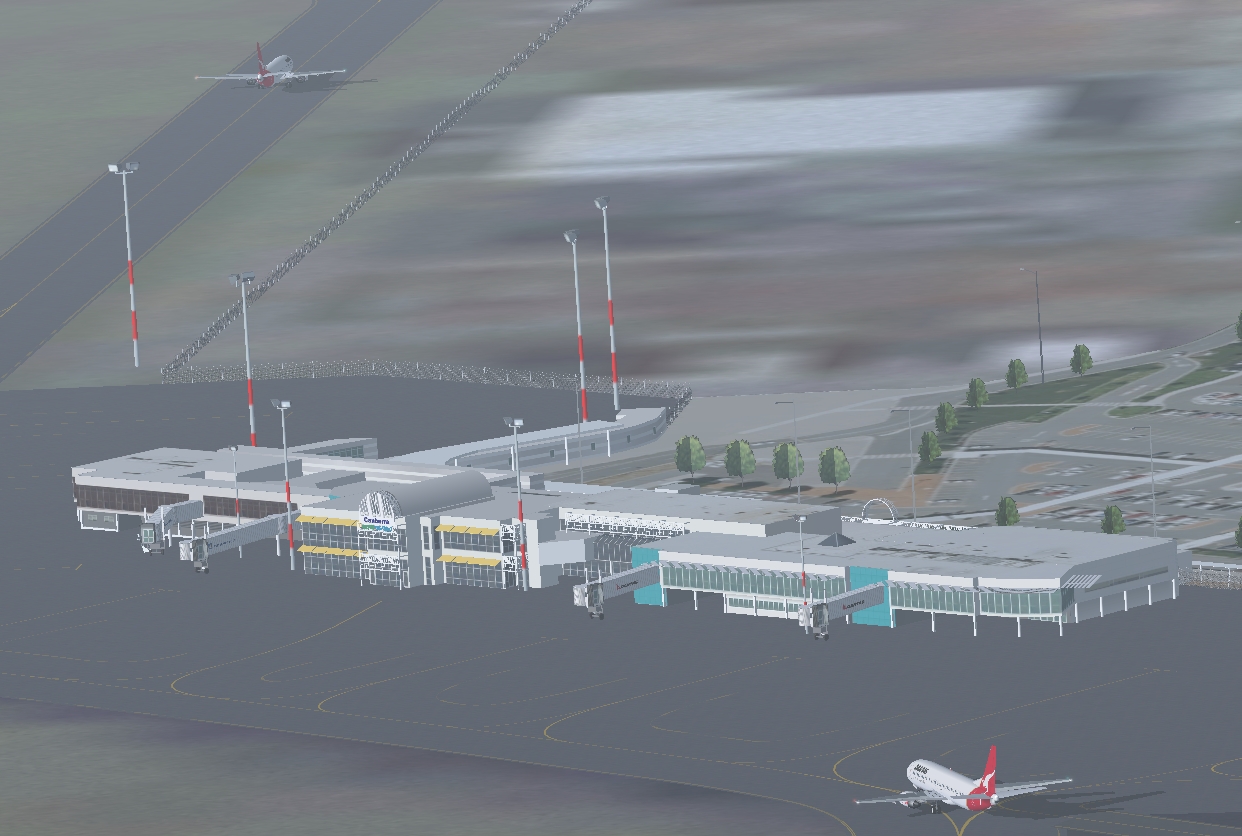 Fs2004 Scenery Canberra Airport, Australia - Yscb - Version 1 Description: Canberra Airpor — 1