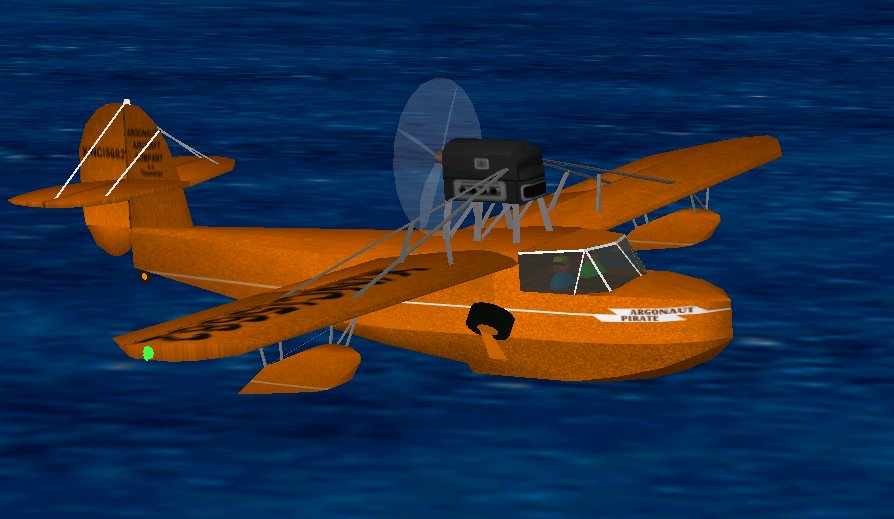 Flightsim Fs2004/Fs98 Argonaut Pirate Vintage Amphibian 1935 Three-Place Passengers Cabin