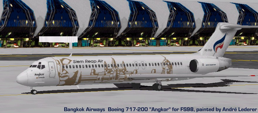 Flightsim Fs2004/Fs98 Aircraft Bangkok Airways Boeing 717-200 Boeing 717-200 Bangkok Airwa
