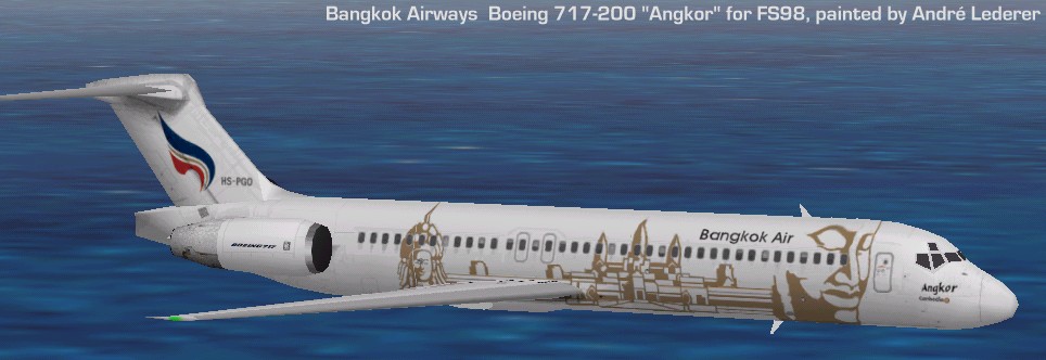 Flightsim Fs2004/Fs98 Aircraft Bangkok Airways Boeing 717-200 Boeing 717-200 Bangkok Airwa