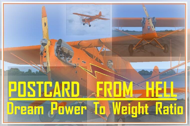 Piper Cub J3 Postcard From Hell Aircraft By Microsoft, Engine, Flight And Texture Concepts — 1