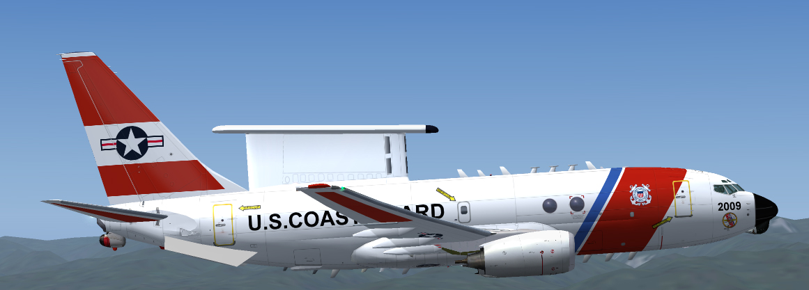 Project Opensky Boeing 737 Wedgetail In Uscg Colors — 1