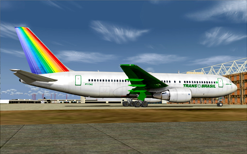 Fs2004 Transbrasil Boeing 767-2Q4 Circa 1983, Registration Pt-Tac With Green Wings — 1