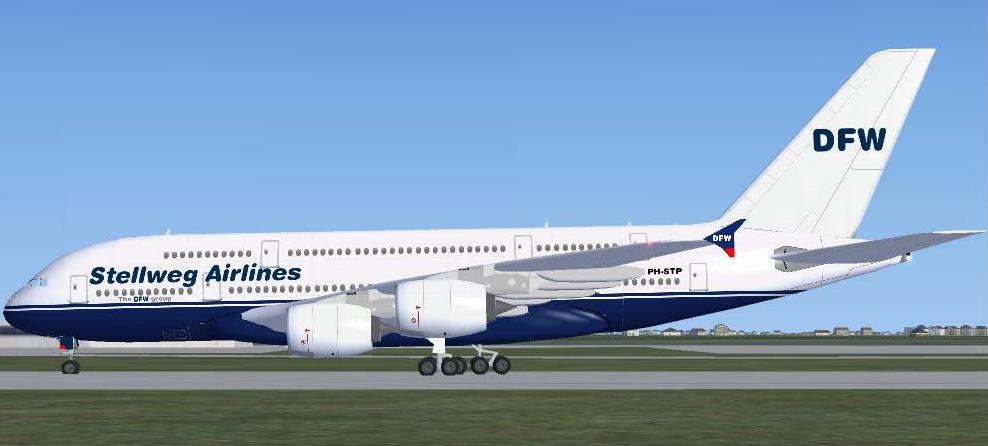 Fsx This Is An Airbus A380-800 Aircraft Of Stellweg Airlines Member Of The The Dfw Group — 1