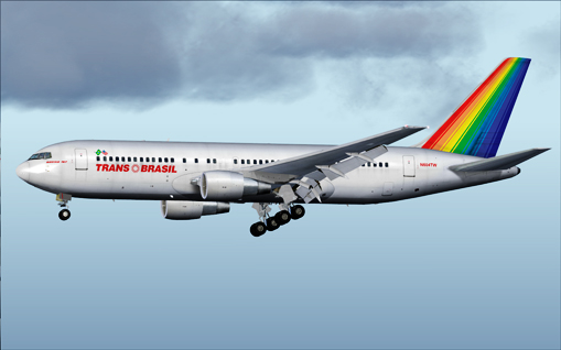 Fs2004 Transbrasil Boeing 767-231 Circa 1994, Registration N604Tw — 1