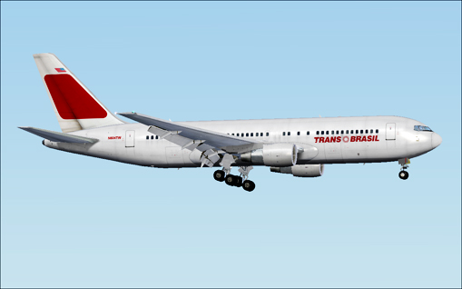 Fs2004 Transbrasil Boeing 767-231 Circa 1994, Registration N604Tw, With Twa Basic Colours — 1