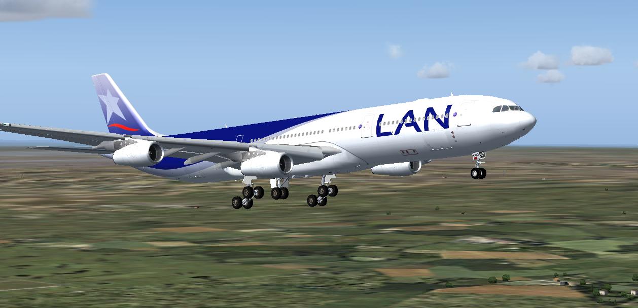 Fs2004 Lan Airlines A340 Cc-Cqg — 1