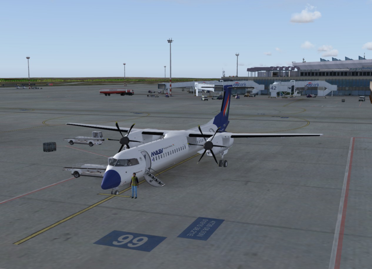 Dreamwings Dehavilland Dch 8 Q400 Special Edition For Malev Hungarian Airlines Virtual V2. — 1