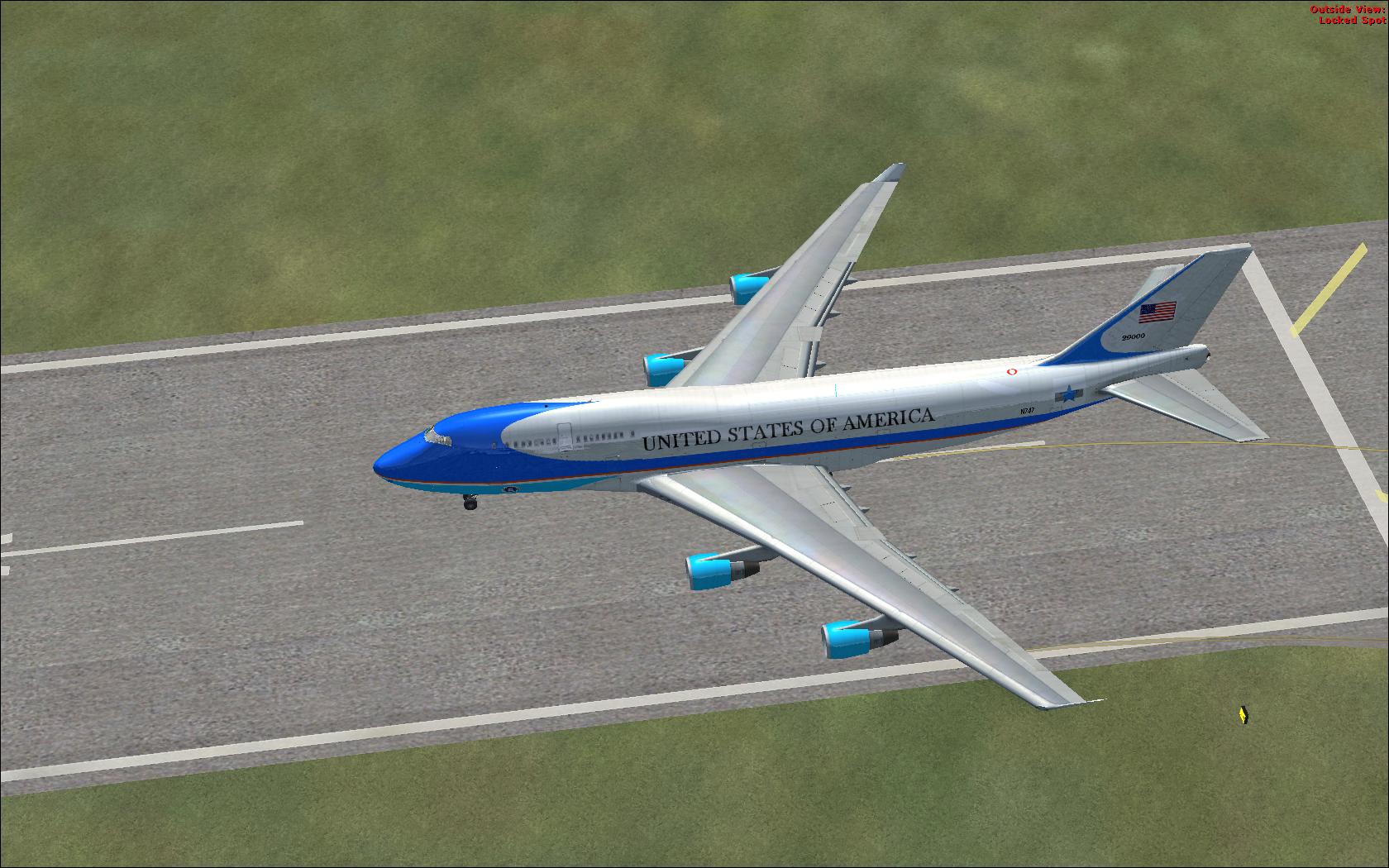 Boeing 747-400 Air Force One Liverie For Flight Simulator X — 1