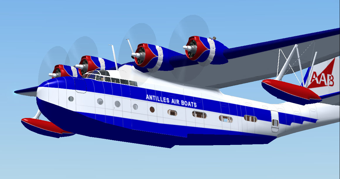 Fs2004 Sikorsky Vs-44A Antilles Air Boats Excambian Four-Engined Flying Boat Used 1968 By — 1