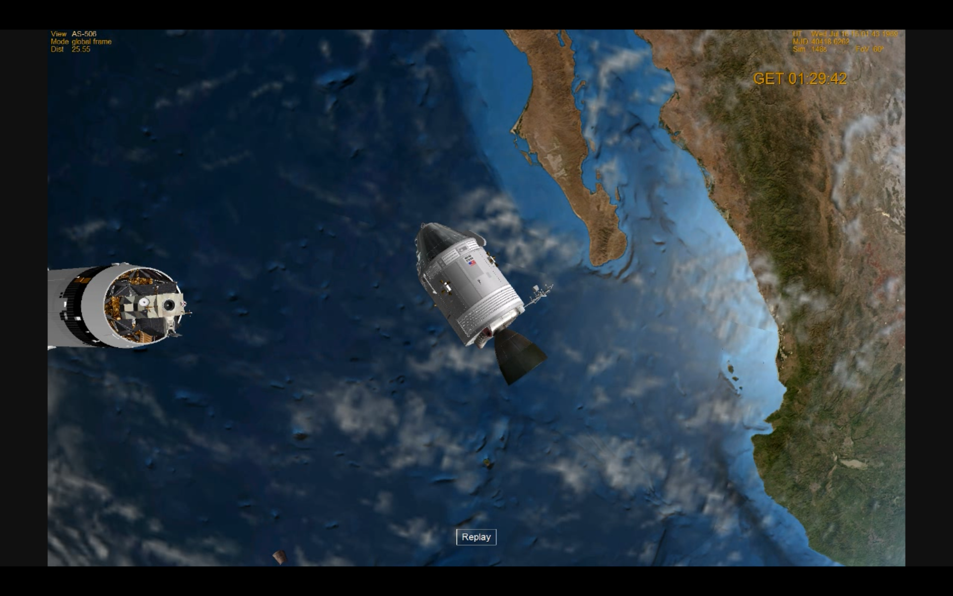 Saturn V Apollo 11 Simulation Video (Part 4) Created Using Orbiter Space Flight Simulator — 1