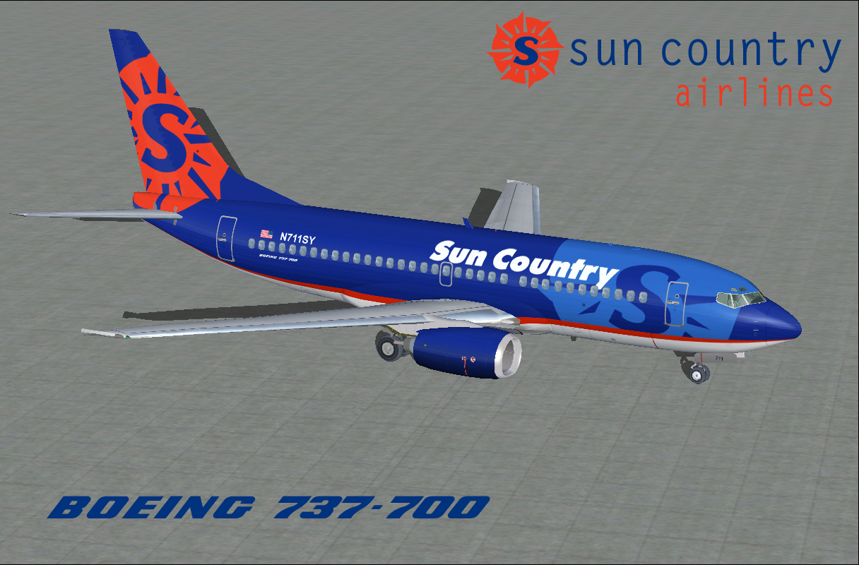 Fs2004 Boeing 737-700 Sun Country Model By Project Opensky Livery By Joe Shimmel Sun Count — 1