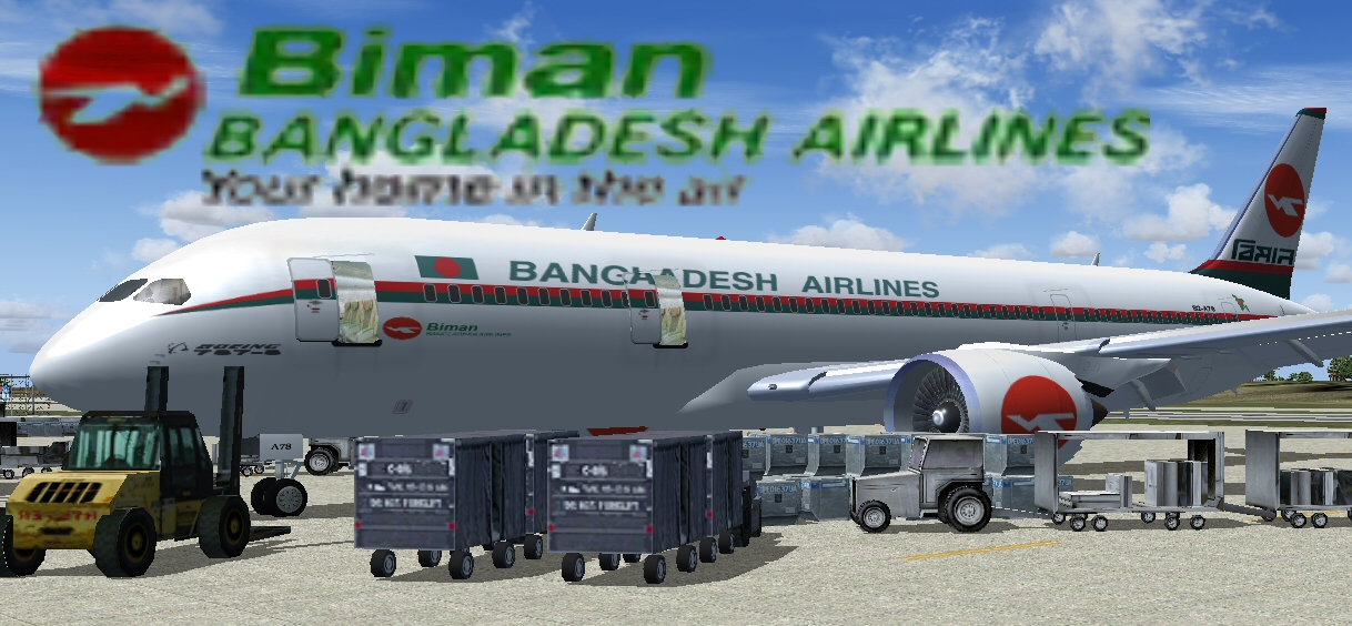 Fs2004/Fsx Biman Boeing 787-8 As Bangladesh Biman Airlines Deals With Massive Delayes And — 1