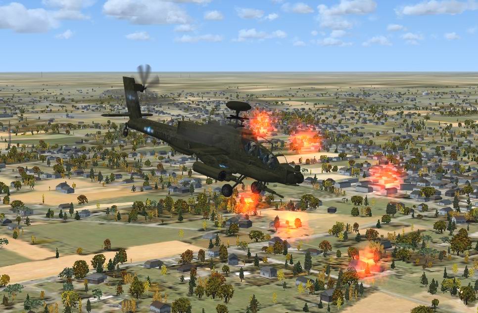 Flight Simulator Fsx/Fs2004 Ah-64D Apache Longbow Usaf Package Includes Virtual Cockpit, F