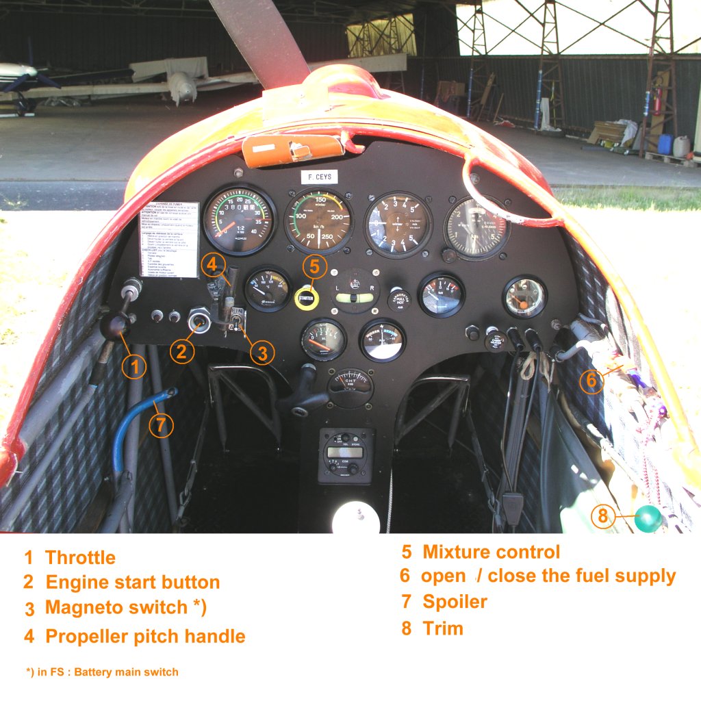 Scheibe Sf 28 A - Tandemfalke, Motorglider For Flightsim X Version 1C, Created By Wolfgang — 1