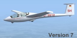 Ask21 Glider Version 7A For Fsx, Front & Rear Version A Two Seat Glider Airplane For Train