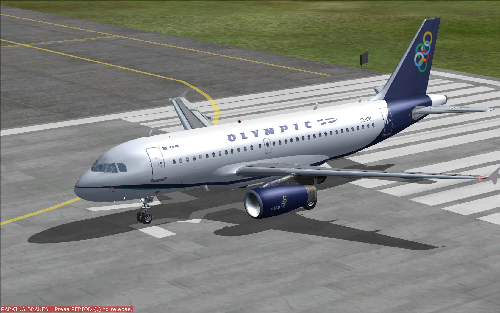 Fs2004/Fsx Olympic Air Airbus A319-132 Textures Repaint For The Feelthere/Wilco Model With — 1