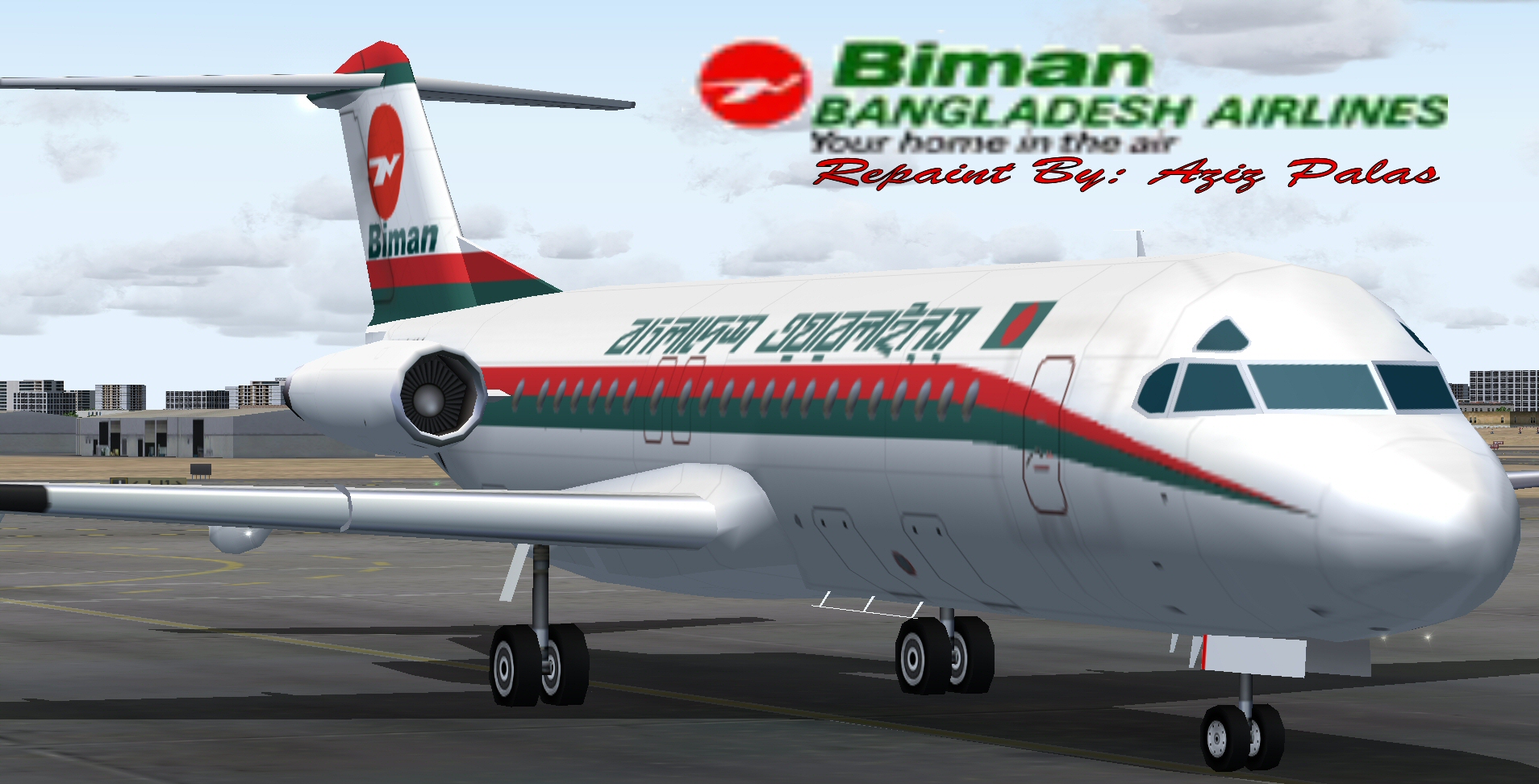 Fs2004/Fsx Biman Fokker F-28-4000 Biman Fokker F-28-400 Registration S2-Acv, I Hope Youll — 1