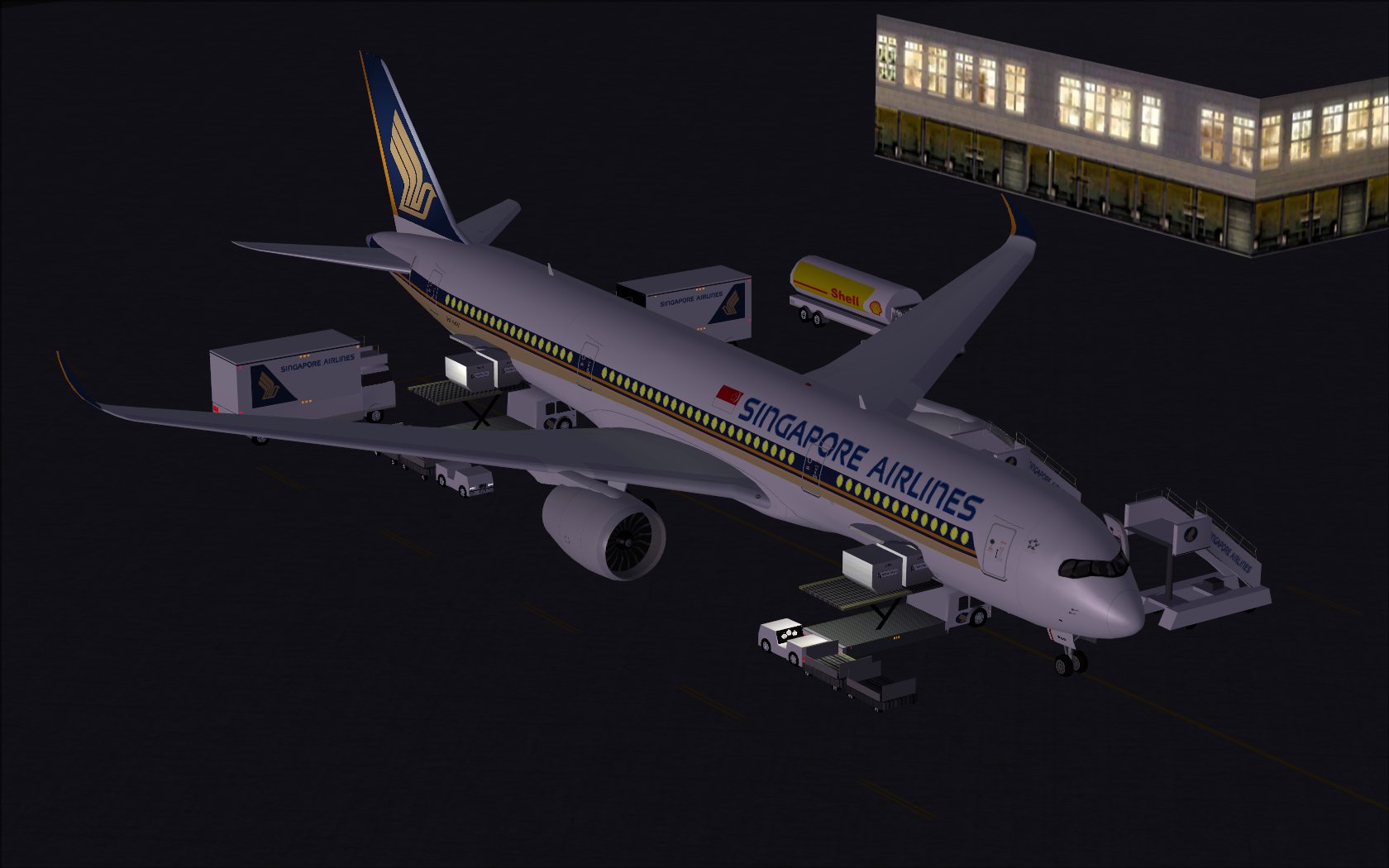 Fs2004 Singapore Airlines Airbus A350-900 Xwb V2 — 1