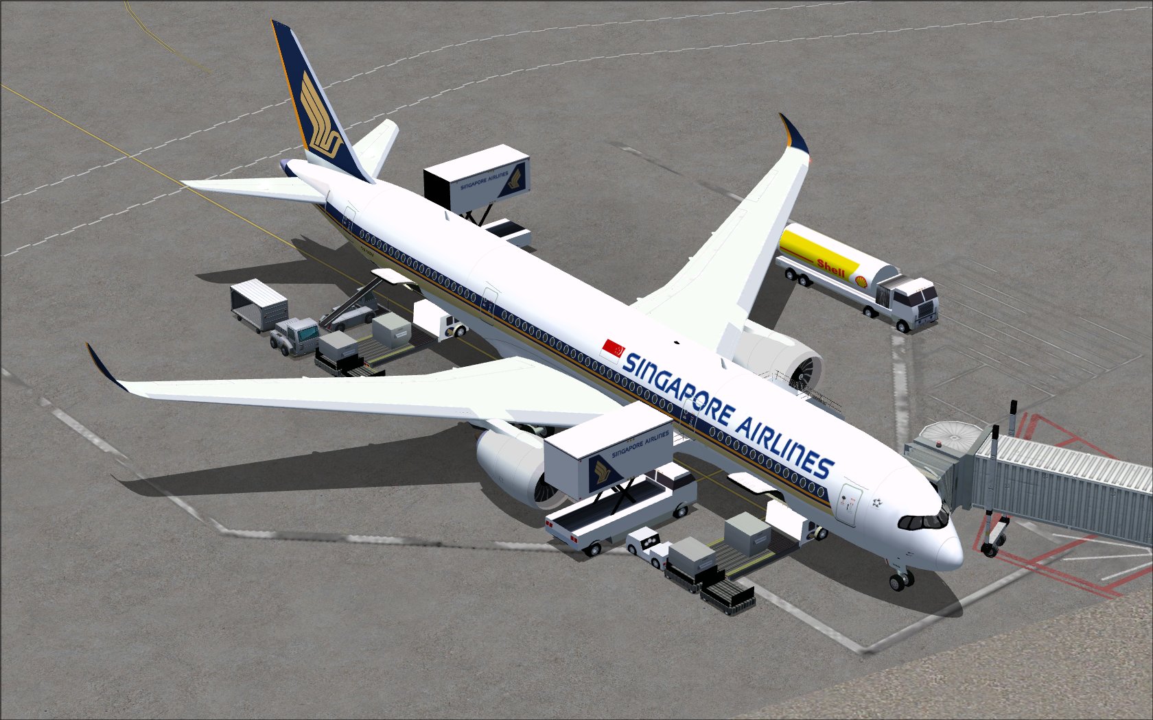 Fsx Singapore Airlines Airbus A350-900 Xwb V2 — 1