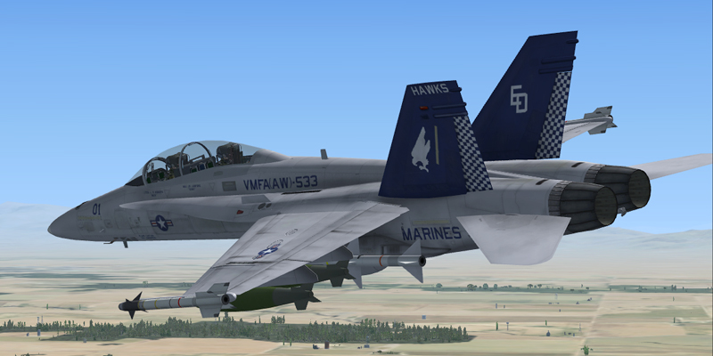 Vmfa-533 Hawks Textures Repaint For The Captain Sim F/A-18D Hornet Developed By Nathan Hav