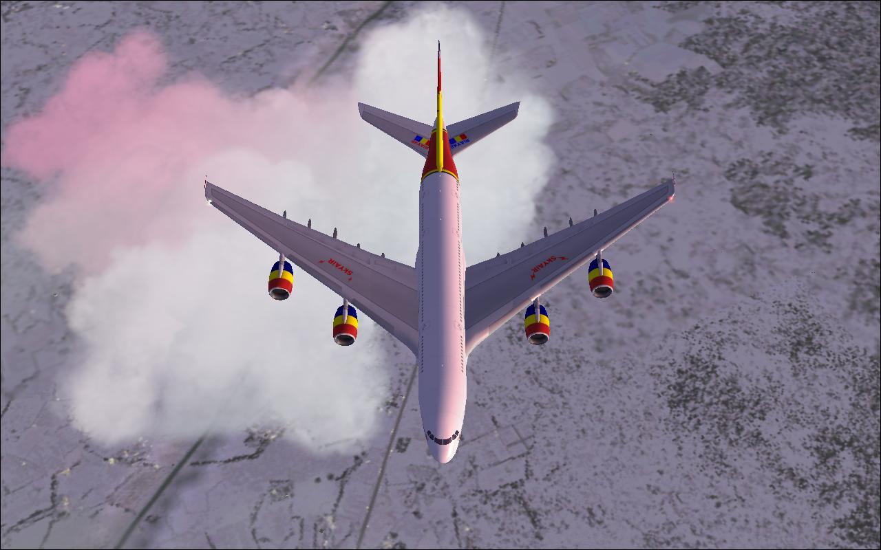 Fs2004 A380-800 In Fictional Skyair Romanian Colors — 1