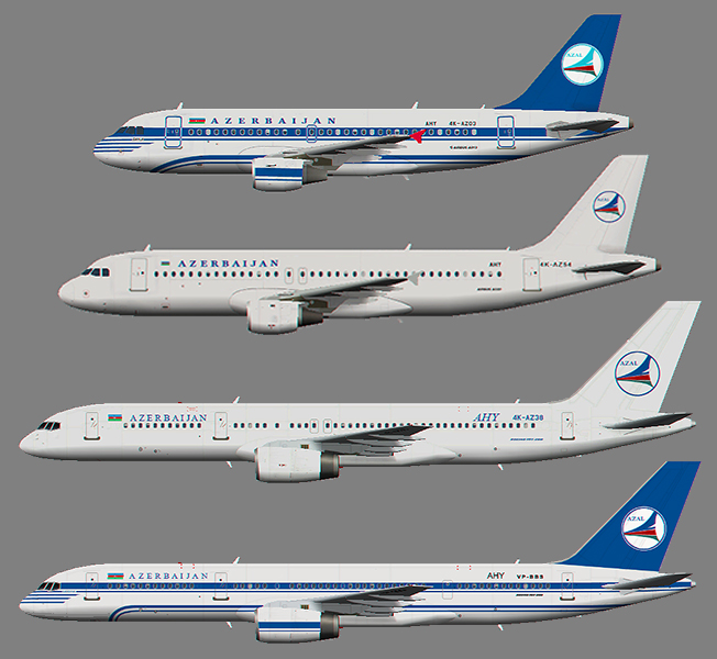 Fs2004 Azal Azerbaijan Airlines Airbus And Boeing 2009 For Ai Traffic — 1