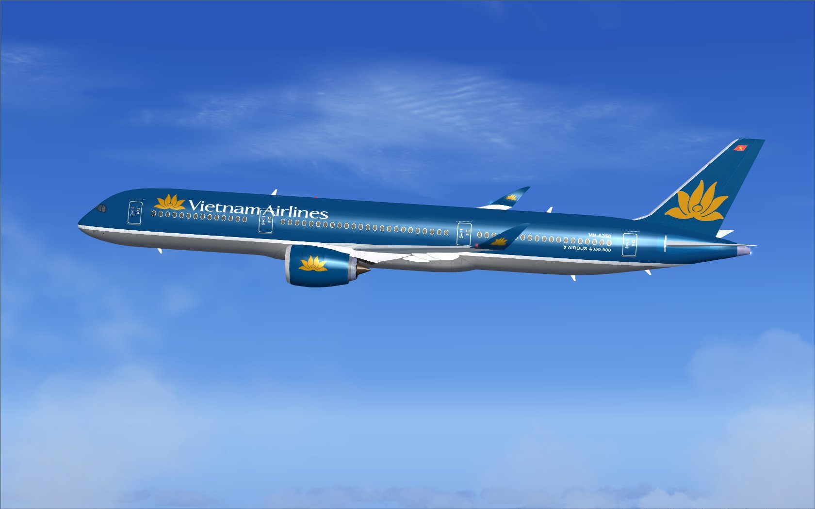Fs2004 Vietnam Airlines Airbus A350-900 Xwb V2 — 1