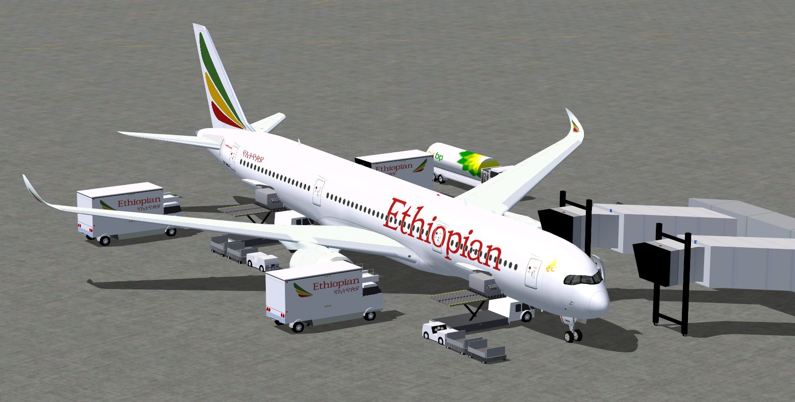 Fs2004 Ethiopian Airlines Airbus A350-900 Xwb V2 — 1