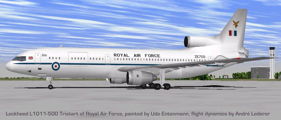 Flightsim Fs2004/Fs98 Aircraft L1011 Tristar 500 Raf Lockheed L1011 Tristar 500 Of 16Th Sq