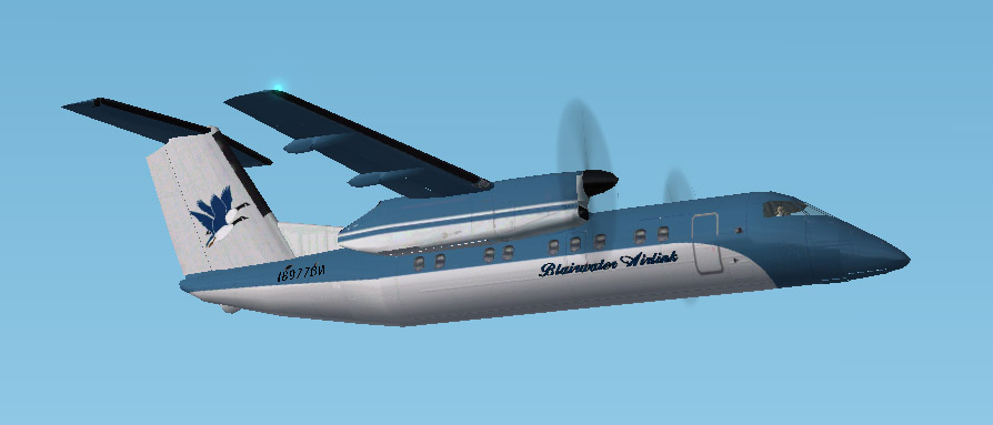 Fs2002 2004 Default De Haviland Dash 8 Textures Blairwater Airlink A Small Commuter Shuttl — 1