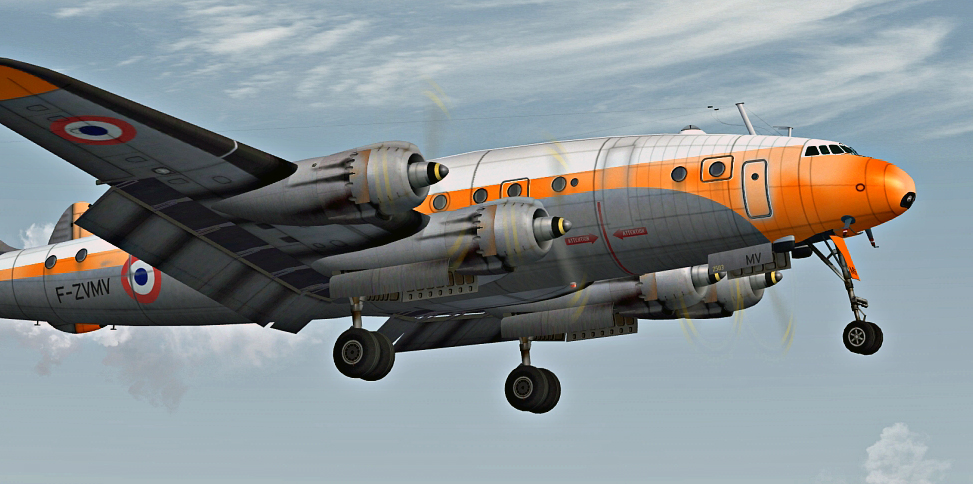 Lockheed L-749 Constellation F-Zvmv (Faded Version) Repainted Textures Based On Templates — 1
